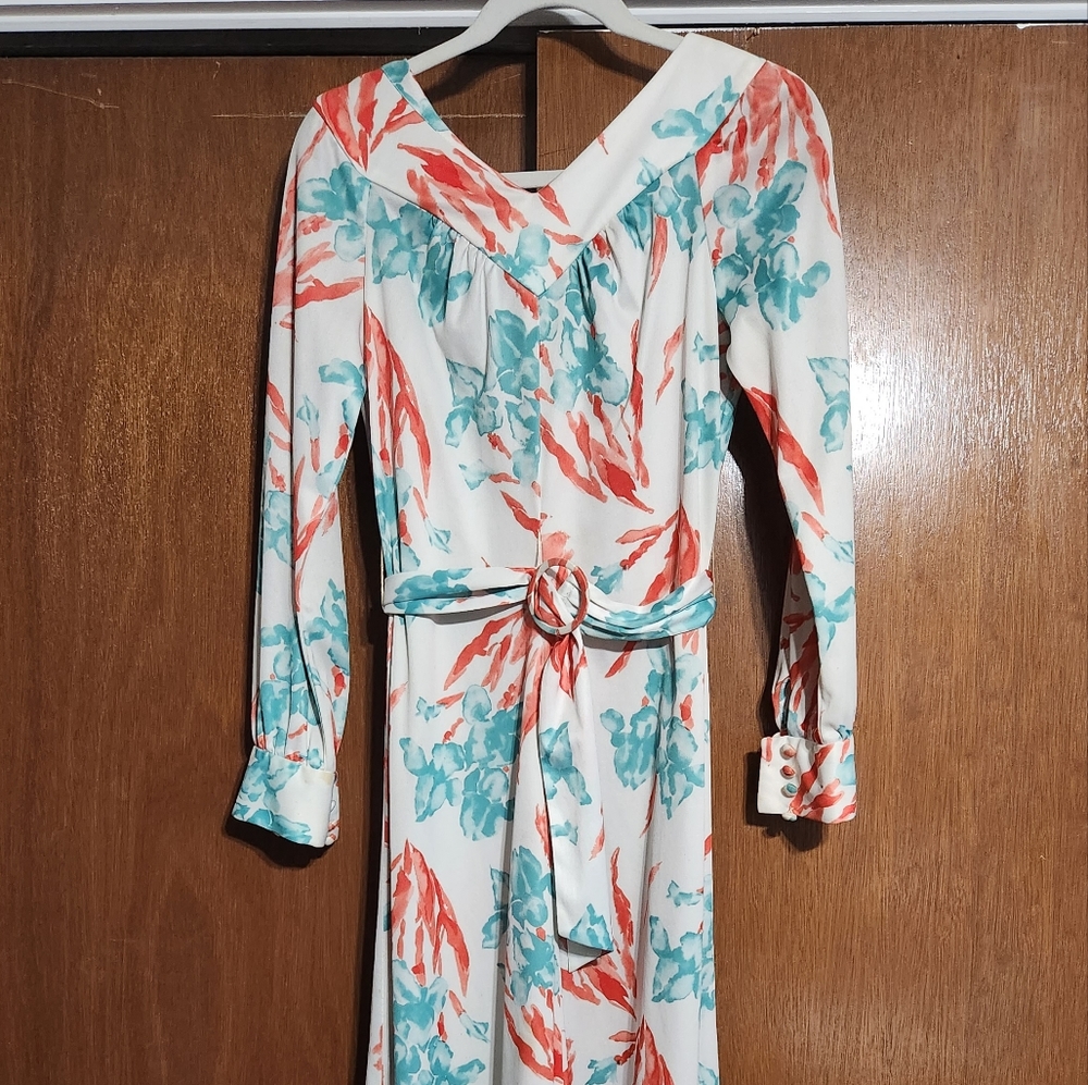 Vintage Maxi Dress with Matching Belt